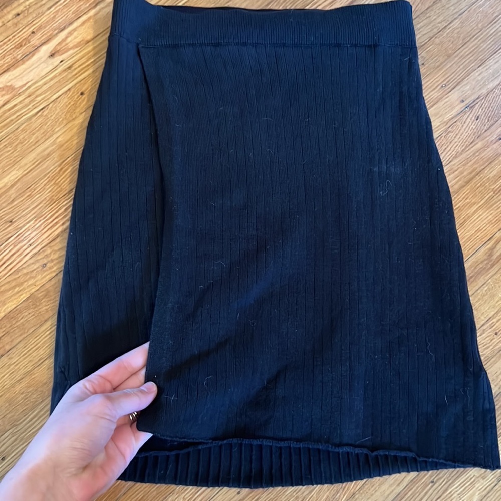 Ribbed Free People Skirt with Slit